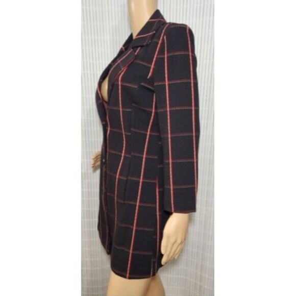 Anthropologie Women Cardigan Petite XS Avec Les Filles Sigrid Coat Black/Red - Picture 7 of 16